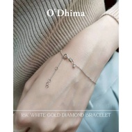 O'Dhima Diamond Bracelet 18k White Gold 0.02ct Diamond. OR0541 3 Levels Of Length (6"/ 6.5"/ 7")