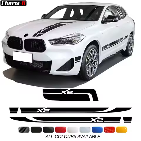 Car Styling Hood Cover Bonnet Sticker Graphic Side Stripes Skirt Vinyl Decor Decals for BMW X2 F39 2