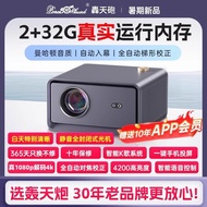 Hongtianpao A96W Projector 4K Decoding Ultra HD Projection for Office And Bedroom Mobile Screen Proj