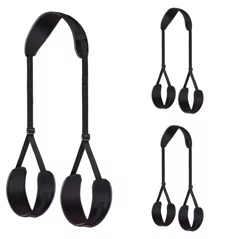 Couple BDSM Bondage Kit Open Leg Restraint Belt with Soft Neck Pillow for Erotic Games