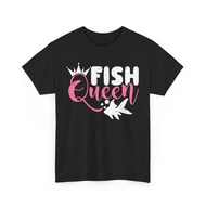 Fish Queen Graphic Tee Funny Aquarist T-Shirt Gift For Fish Enthusiasts