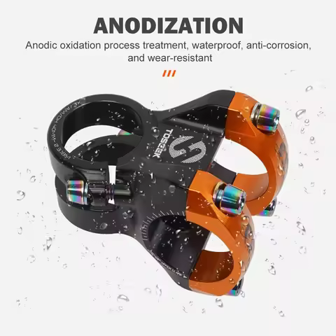 TOSEEK-Stem Aluminum Alloy Ultralight Bike Stem, High-Strength Short, 40mm, MTB Table Power Bicycle 
