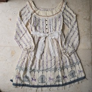 Preloved Axes Femme Merry Go Round Carrousel Pattern Dress One Piece