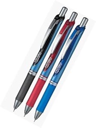 Pentel Energel Deluxe RTX Retractable Liquid Gel Pen,0.5mm, Fine Line, Needle Tip,Blue Body Type, Black.Blue.Red Ink-Each 1 Pens/Total 3 Pens Value Set(With our shop original description of goods)