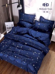 ชุดผ้าปูที่นอน ครบชุด 6 ชิ้น ผ้าปู ผ้านวม ปลอกหมอน2 ปลอกหมอนข้าง2 3.5 ฟุต 5 ฟุต 6ฟุต พร้อมส่ง