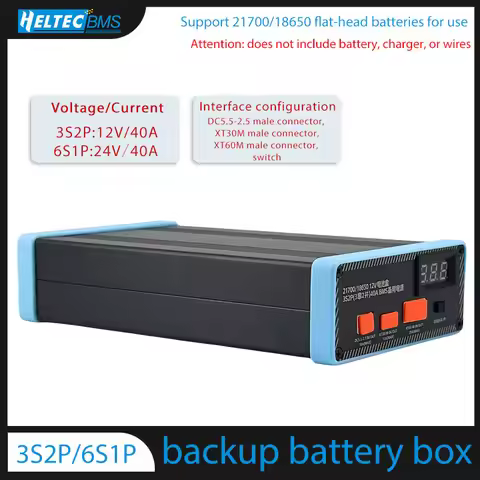 DIY 3S2P 6S1P 21700/18650 battery Power Bank 12V 24V battery box with balanced protection board DIY 
