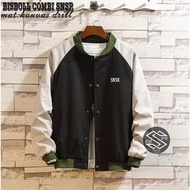 SGS - SENSOR Combination Bomber Jacket / Canvas Bomber Jacket / premium Unisex Bomber Jacket