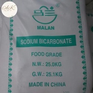 Soda Kue/Baking Soda/Sodium Bicarbonat/Ex Malan Food Grade-25kg/Karung
