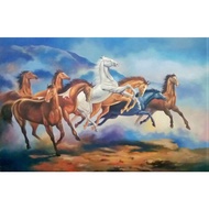 Printed Poster, FENGSHUI HORSE, JUMBO Size, 100x70cm & 150x100cm & 200x100cm/Wall Decoration/Print P