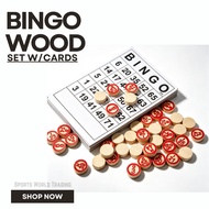 Bingo Card Set with Wood Bingo Ball
