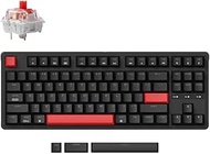 Keychron C3 Pro Custom Gaming Keyboard, Compact Numeric Keyless Layout, US Layout, Red LED Backlight