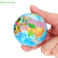 FUHUI World Map Foam Ball Wrist Exercise Relief Earth Globe Model Novelty Gag Toy Planet Earth Ball 
