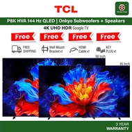 TCL 85 98 Inch QLED Quantum Dot 144Hz 4K UHD HDR Google TV 85P8K 98P8K Onkyo 2.1 Channel subwoofer s