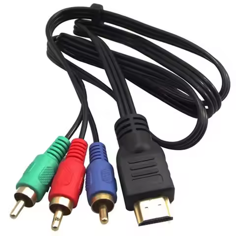 3ft 1m HDMI-compatible Male to 3 RCA Video Audio AV Adapter Cable 3RCA Stereo Converter Component fo
