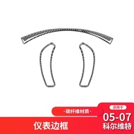 Suitable for Chevrolet05-07Corvette model C6Interior modification carbon fiber dashboard frame decor