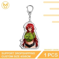 Anime keychain Rias Gremory High School DxD Mica Acrylic sharp 2-sided Waifu backpack decoration mod