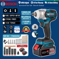 【10 Years Warranty】Bosch Impact Wrench 980Nm Cordless Impact Drill Electric Screwdriver Impact Wrenc