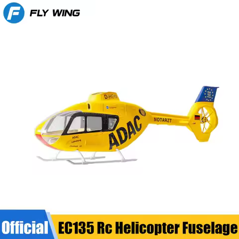 FLYWING EC135 Scale Helicopter Fuselage EC135 Shell Canopy with landing skid EC135 Fuselage replacea