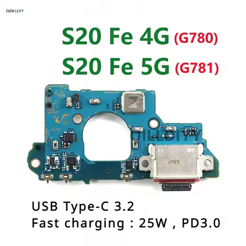 USB Charging Connector Board Charger Dock Port Mic For Samsung Galaxy S20 FE 4G G780F 5G G781B Type 