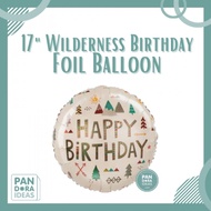 17 inch Wilderness Birthday Foil Balloon / HBD Foil Balloon