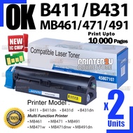 2x Compatible OK* B411 B431 Printer B411d B411dn B431d B431dn MB461 MB471 MB471dnw MB471w MB491 MB49