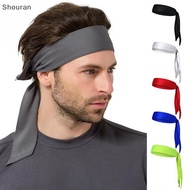 (niangben888) Men Women Head Tie Outdoor Sport Sweat Band Hair Sweatband New [NEW]