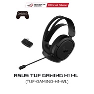 ASUS TUF Gaming H1 Wireless headset features a 2.4 GHz connection, 7.1 surround sound with deep bass, a Discord and TeamSpeak-certified microphone, a lightweight and comfortable design, plus compatibility with PCs, PlayStation 5 and Nintendo Switch