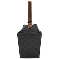 二手CELINETriomphe 女士 Strap Box 手提包 (197142BZJ)，PVC材質，義大利製造，黑棕色，按扣開合。