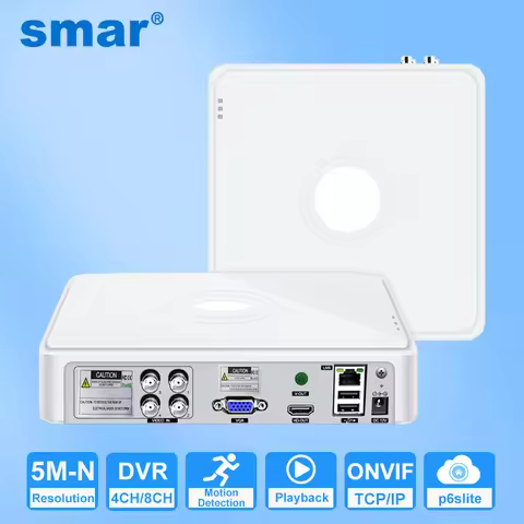 Smar 4CH /8CH CCTV DVR H.265 5M-N AHD DVR Digital Video Recorder for AHD TVI CVI CVBS Analog Camera 