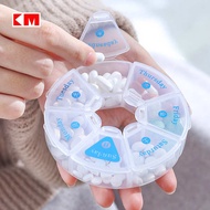 medicine pill box pill box KM 1253 Seven-Grid Pill Box Portable Portable Weekly Pill Box 7 Days Larg
