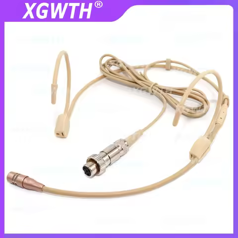 Dual Hook Head Headset Microphone Hypercardioid Condenser Mic For MiPro Wireless Radio System Beltpa