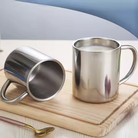 Stainless Steel Coffee Mug Portable Mug Cup Double Wall Travel Tumbler Mug Drinkware Stainless Steel