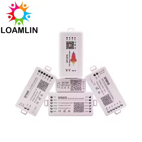 WS2812B WS2811 LED Strip Light Bluetooth/Music/WIFI Pixels Controller SP105E SP107E SP108E SP110E SP