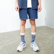 Gentle Styles กางเกงยีนส์ขาสั้น เอวยางยืด ทรง Relaxed ผลิตจากผ้ายีนส์ 100% Cotton ผ่านการฟอก เฉดสี W