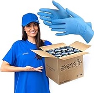 1000 Pcs Nitrile Disposable Gloves - Soft Industrial Grade Gloves, Nitrile Gloves 4 Mil Powder-Free, Latex-Free Protective Gloves, Ambidextrous, Soft and Comfortable, Size Medium