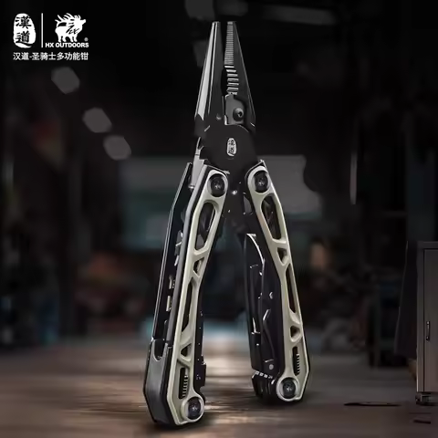 HX Outdoors Multifunctional Folding Knife Multi Tool Plier Camping Portable EDC Multitools Knives Sm