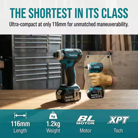 Makita DTD171 18V Brushless Cordless Impact Driver For Wood Construction Assembly Home Repair Projec