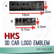 HKS Logo Hks emblem chrome badge HKS car decal car sticker