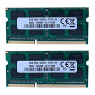 【LB0P】-2X DDR3 4GB Laptop Ram Memory 1333Mhz PC3-10600 204 Pins SODIMM Support Dual Channel for AMD Laptop Memory