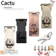 CACTU Keyed Hasp Lock Buckle Zinc Alloy Cupboard Punch-free Cabinet