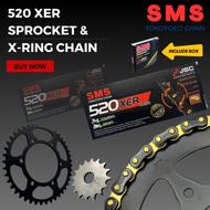 SMS 520-120L Z750 Z 750 X-RING CHAIN SPROCKET SET PREMIUM SPROCKET BLACK GOLD STEEL ORIGINAL
