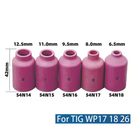 54N14 54N15 54N16 54N17 54N18 Alumina Ceramic Nozzles For TIG WP17 18 26 Welding Torch Accessories C