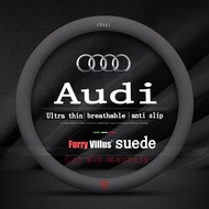 Audi A4 A3 A5 Car Steering Wheel Cover high quality suede leather Ultra thin Anti slip wear-resistan