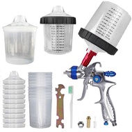 H887 1.4/1.7mm Nozzle Professional Spray Gun Paint Sprayer With Disposable Measuring Cup Adapter for