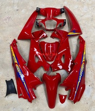 ชุดสีเวฟ125sสีแดง สีเดิมศูนย์ ชุดสีเวฟ125s(หัวเถิก)  เบ้ากุญแจกลม เบ้ากุญแจเหลี่ยม เปลือกงานABS พร้อมลายสติ๊กเกอร์