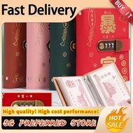 Envelope Money Saving Password Lock Money Saving Book Leather Waterproof Money Clip Cash Planner Mon