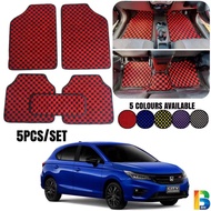 5pcs HONDA CITY HATCHBACK CARPET Full Seat Checkmate Carpet Dadu Karpet Thailand Floor Mat Dice Carp