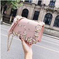 MY Ladies Messenger Bag, Fashion, Pearl Flower Handbag, Shoulder Bag, Ladies Handbag, Shoulder Bag, 