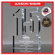 Custom Acrylic Award Trophy| Unique Acrylic Award Creation | Personalised acrylic award plaque |  Tr