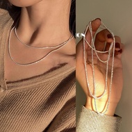 S925 Silver Plated Fairy Beautiful Pearl Necklace Choker Jewelry Accessory For Sweet Girls